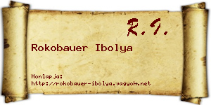 Rokobauer Ibolya névjegykártya